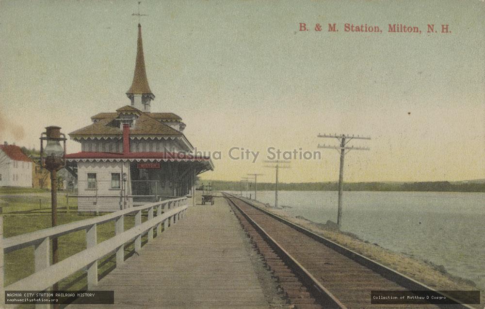 Postcard: Boston & Maine Station, Milton, New Hampshire